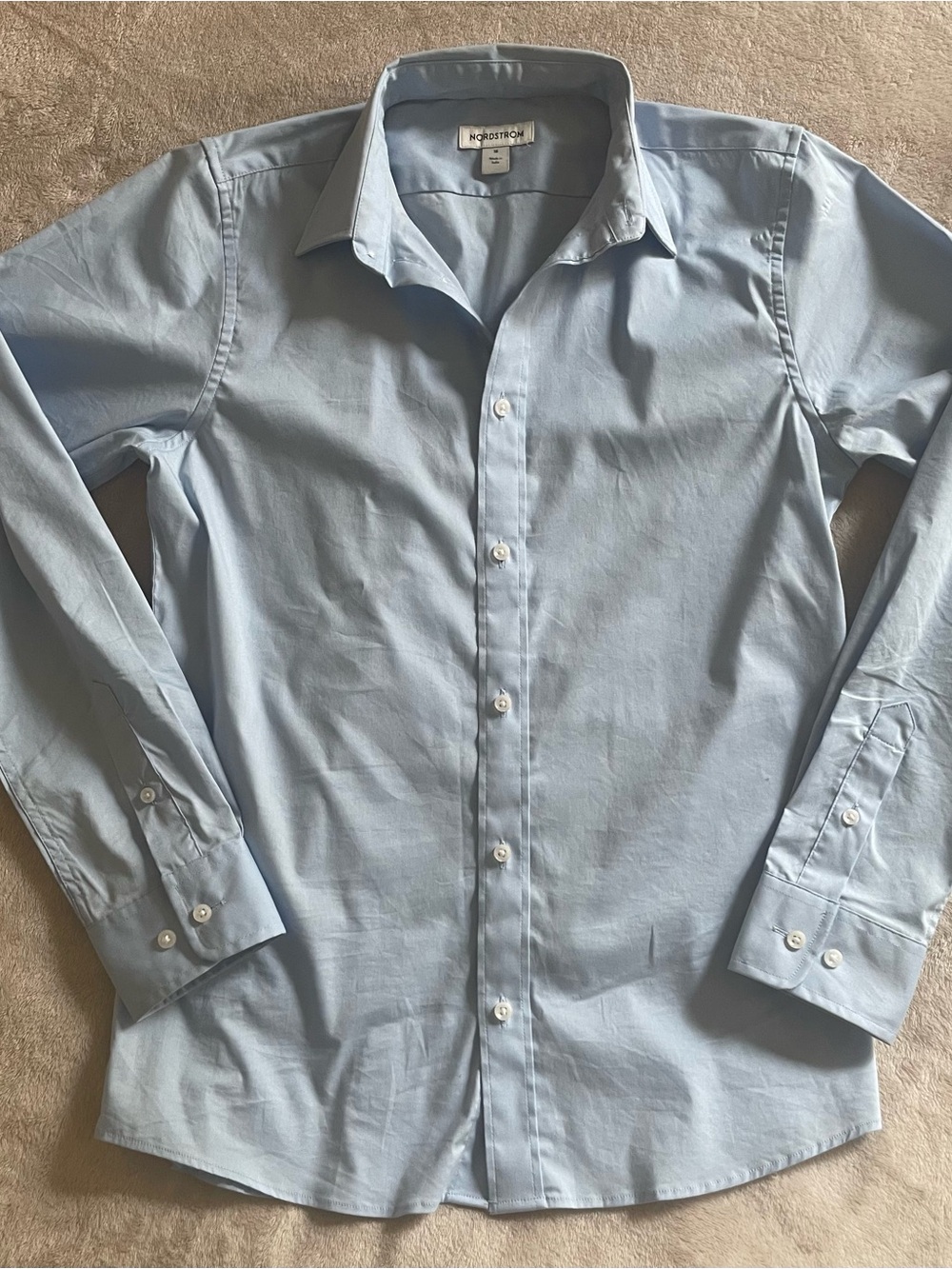 Nordstrom Men's Light Blue Button-Front Dress Shirt
